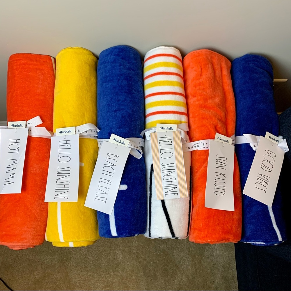 Last One - Rae Dunn “Good Vibes” Beach Towel - Picture 5 of 7